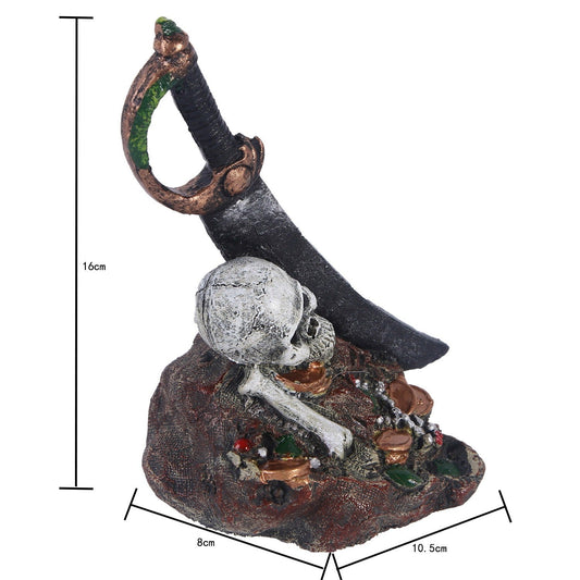 Zombie skull reptile toy hiding room fish tank decoration eprolo