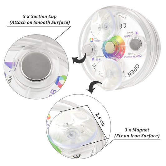 LED Diving Light RGB Colorful Infrared Waterproof Knob Decorative Light Fish Tank Light Aquatic Plant Light LED Underwater Light eprolo