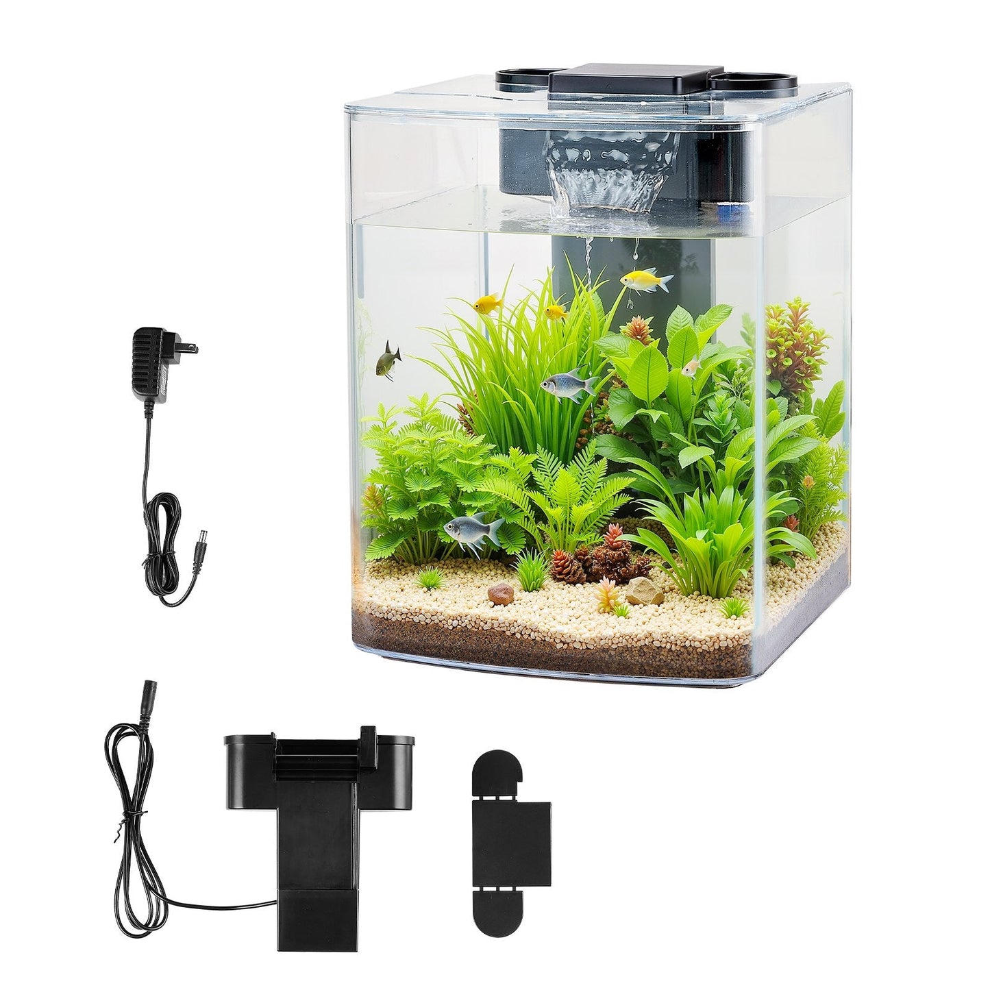 2 Gallon Fish Tank Aquarium Smart Arch Clear GPPS 3 Color Self Cleaning eprolo