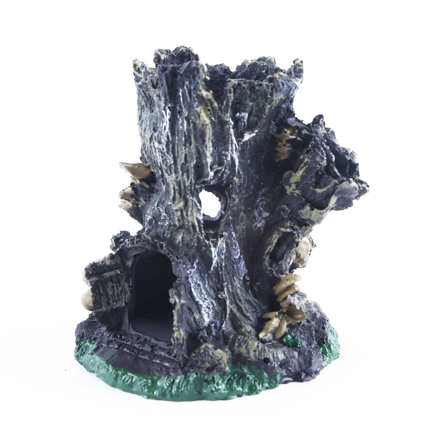 Fish tank pet shelter lizard house tree stump ornaments eprolo