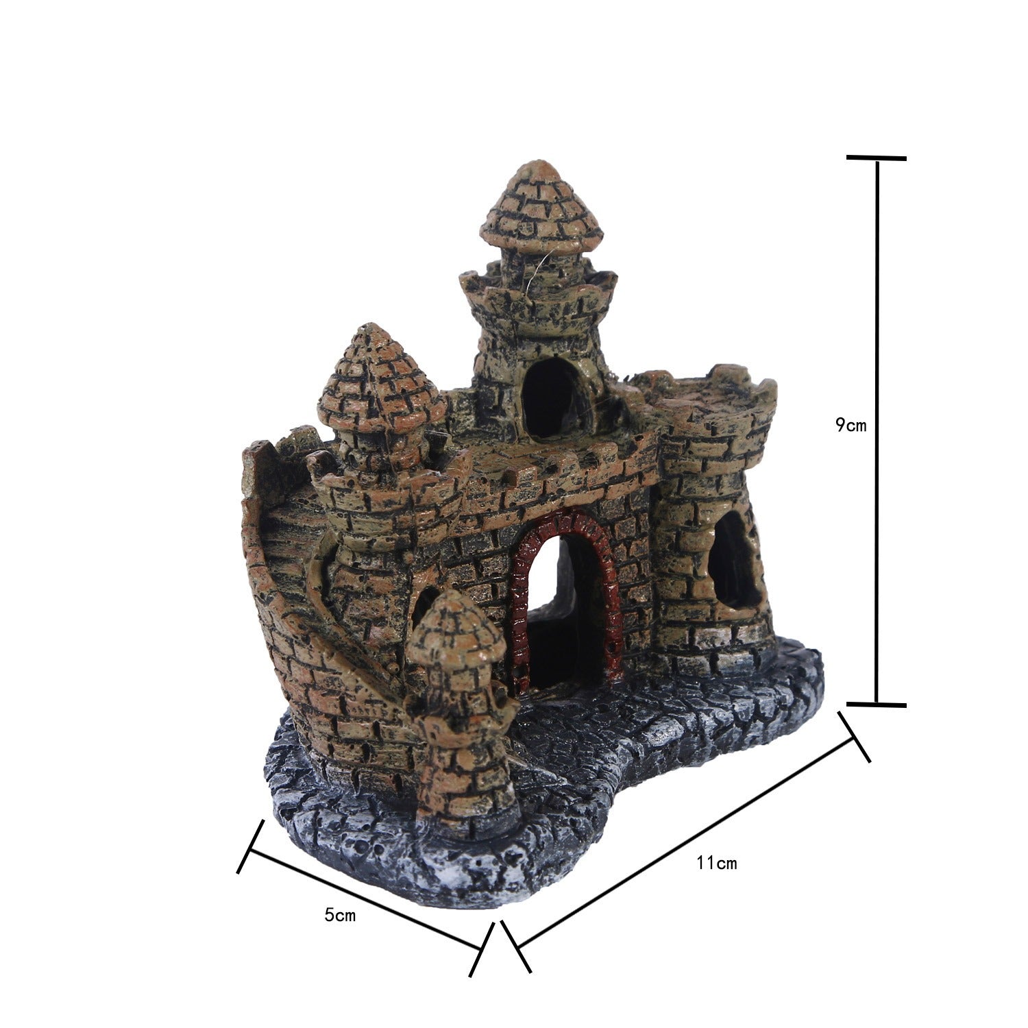 Castle water grass landscaping fish tank resin ornaments eprolo