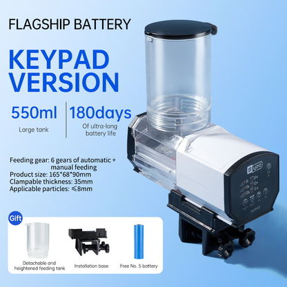 Fish tank feeder intelligent small and large capacity aquarium koi goldfish timed automatic fish feeder eprolo