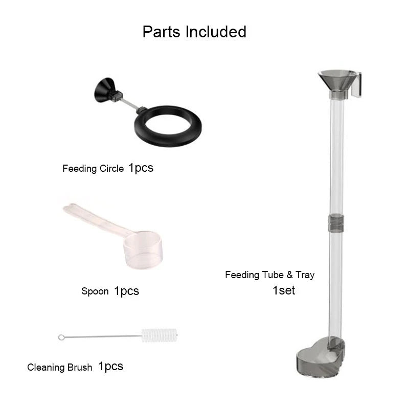 Acrylic Aquarium Feeder Tube Set Dish Transparent Fish Tank Shrimp Snail Food Feeder Bowl eprolo