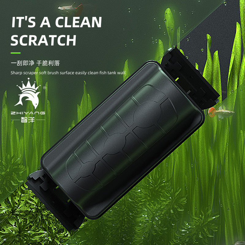 Magnetic Aquarium Fish Tank Brushes Floating Clean Glass Window Algae Scraper Cleaner Brush eprolo