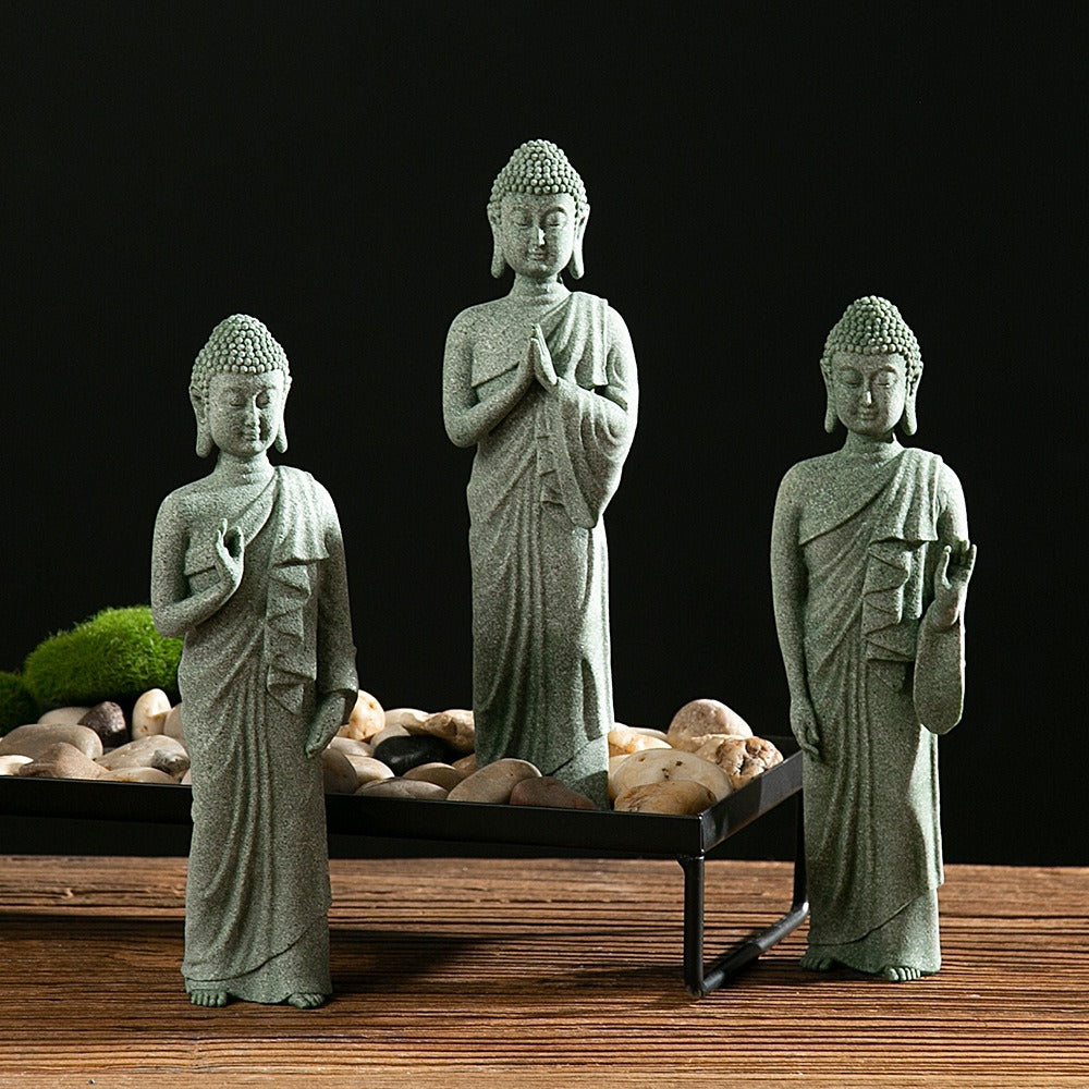 New Crafts Buddha Zen Fish Tank Ornaments Creative Entrance Chinese Home Decorations eprolo
