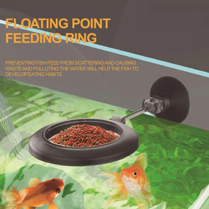 Acrylic Aquarium Feeder Tube Set Dish Transparent Fish Tank Shrimp Snail Food Feeder Bowl eprolo