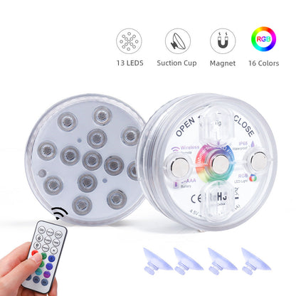 LED Diving Light RGB Colorful Infrared Waterproof Knob Decorative Light Fish Tank Light Aquatic Plant Light LED Underwater Light eprolo