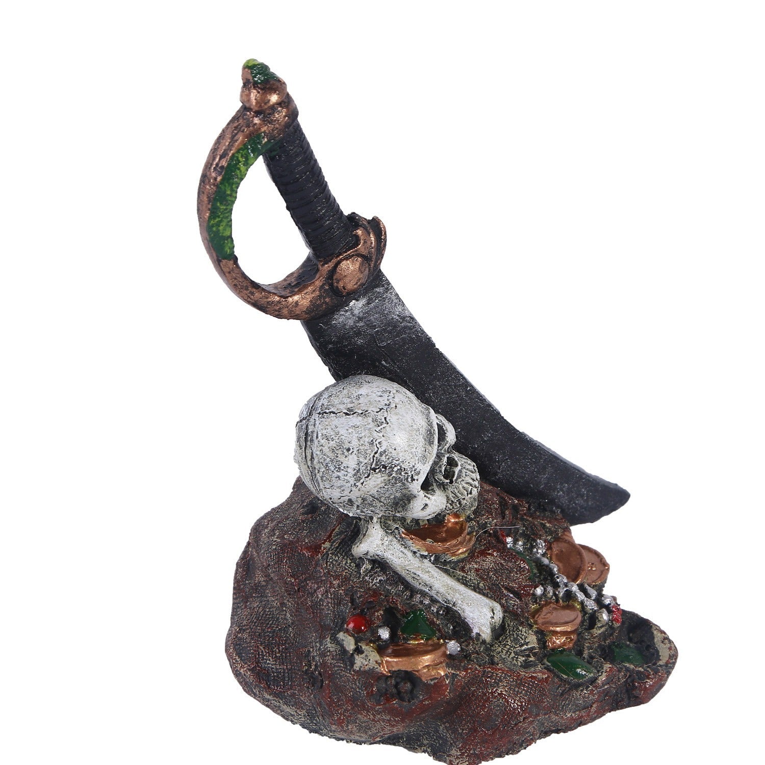 Zombie skull reptile toy hiding room fish tank decoration eprolo