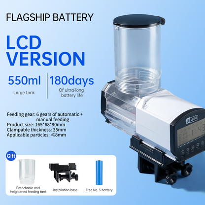 Fish tank feeder intelligent small and large capacity aquarium koi goldfish timed automatic fish feeder eprolo