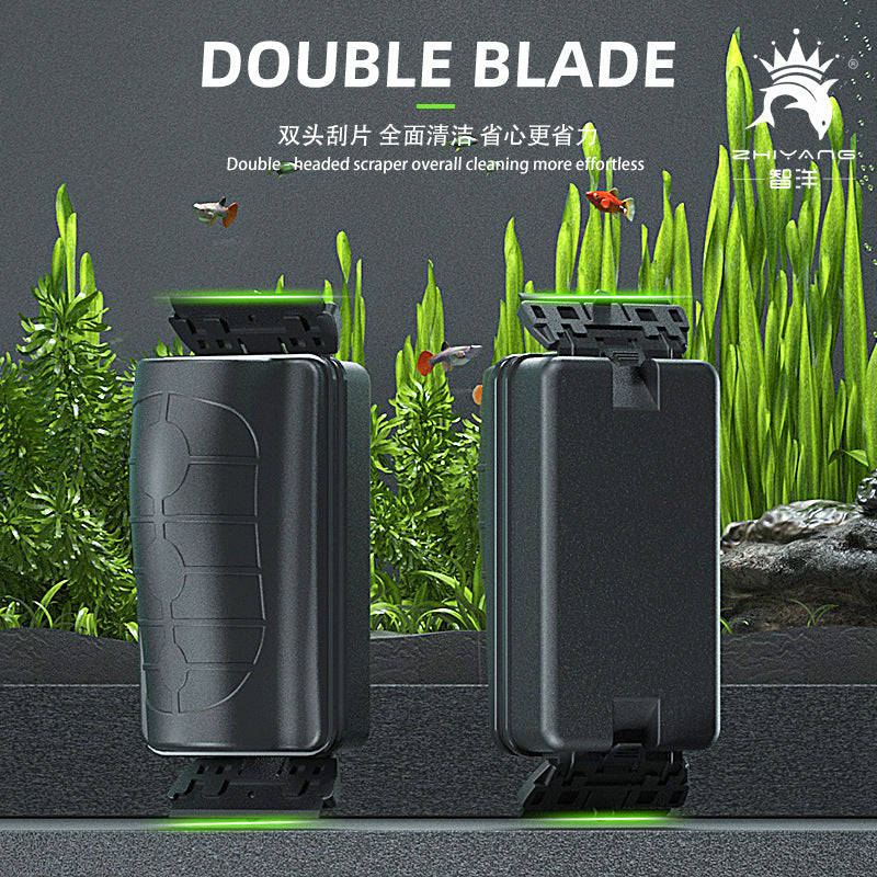 Magnetic Aquarium Fish Tank Brushes Floating Clean Glass Window Algae Scraper Cleaner Brush eprolo