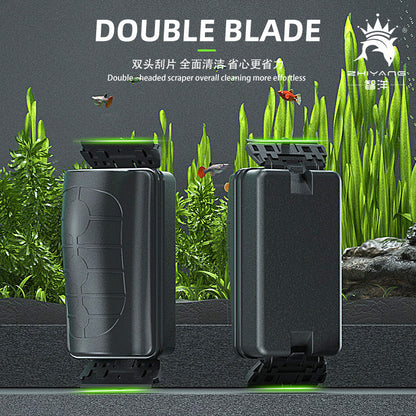 Magnetic Aquarium Fish Tank Brushes Floating Clean Glass Window Algae Scraper Cleaner Brush eprolo