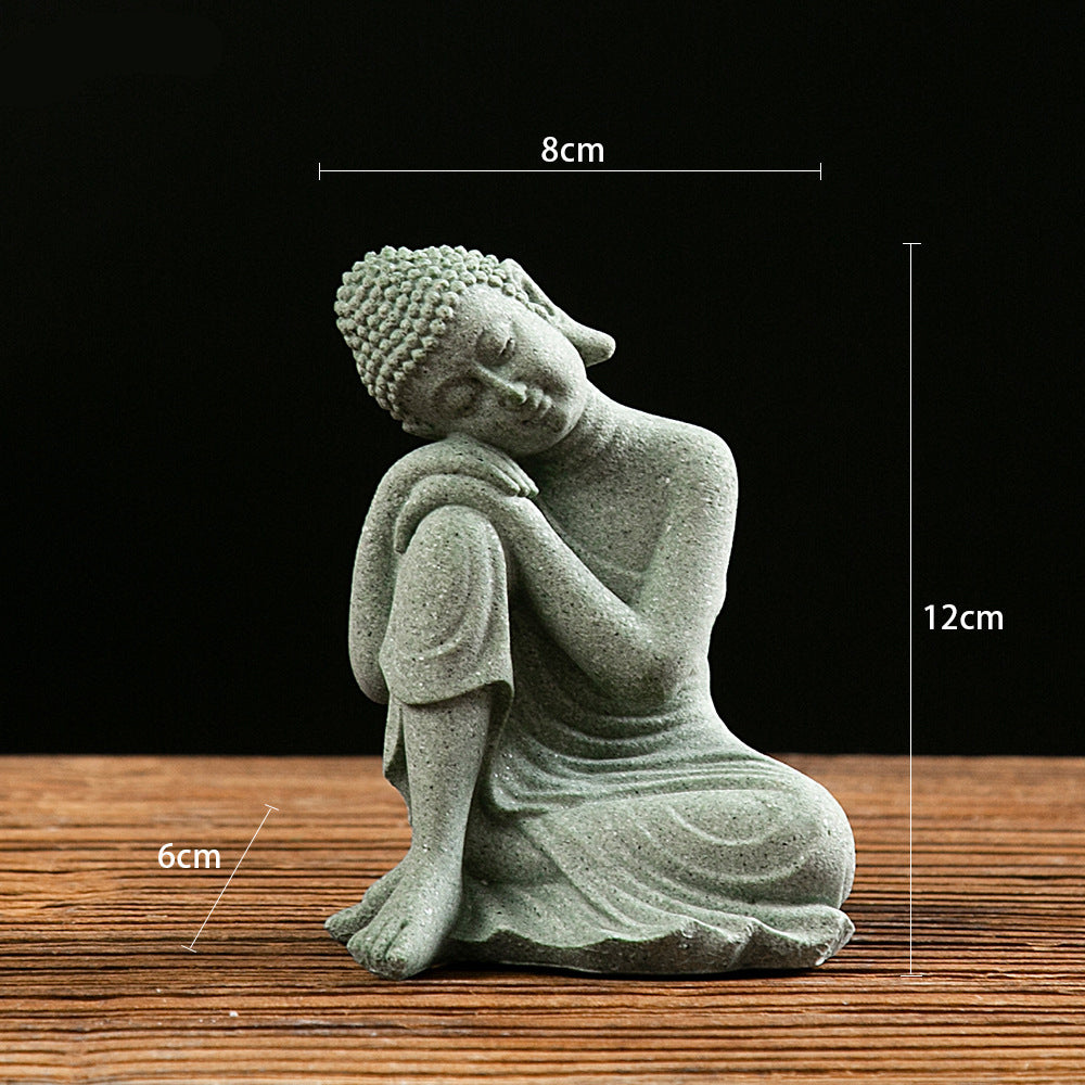 New Crafts Buddha Zen Fish Tank Ornaments Creative Entrance Chinese Home Decorations eprolo