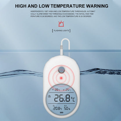 3 In 1 Electronic Aquarium Water Thermometer Hygrometer LCD Digital Water Temperature Measuring Tool With Probe for Fish Tank eprolo