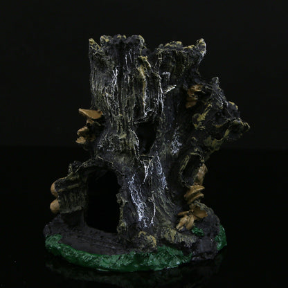 Fish tank pet shelter lizard house tree stump ornaments eprolo